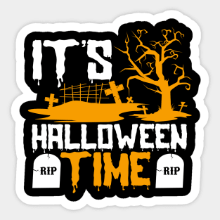 It’s Halloween Time Spooky Graveyard Costume Sticker